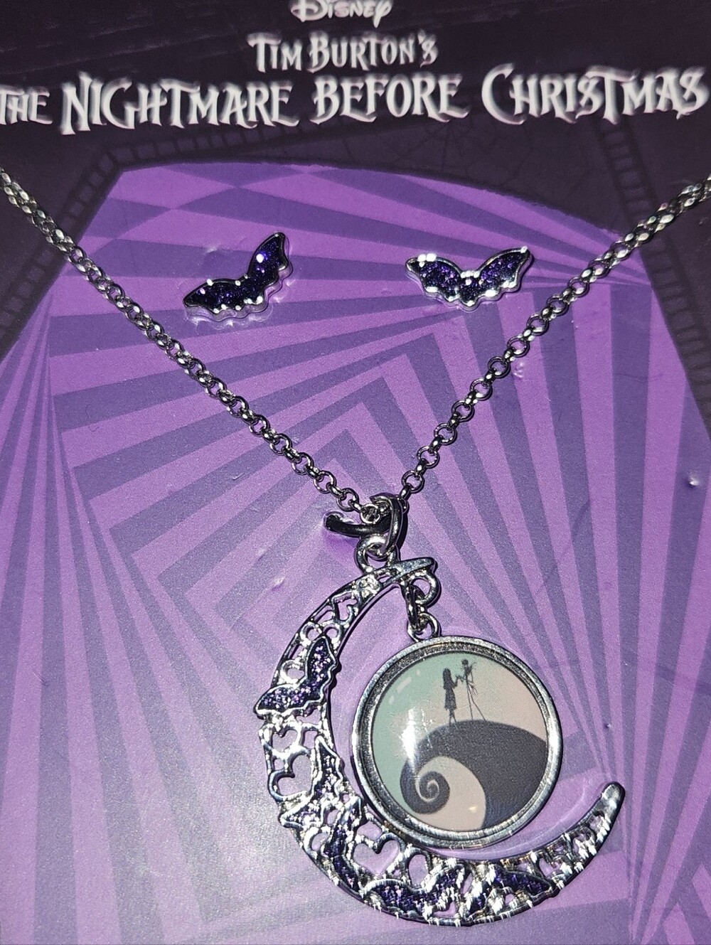 NWT: Nightmare Before Christmas Necklace & Earring Set